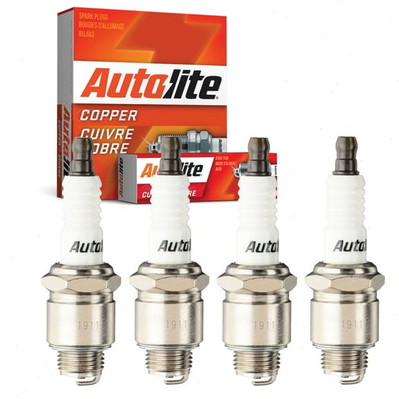 4 pc Autolite 295 Copper Core Spark Plugs for 3210 45 6008 841 A7 FR8TE2 Ignition Wire Secondary