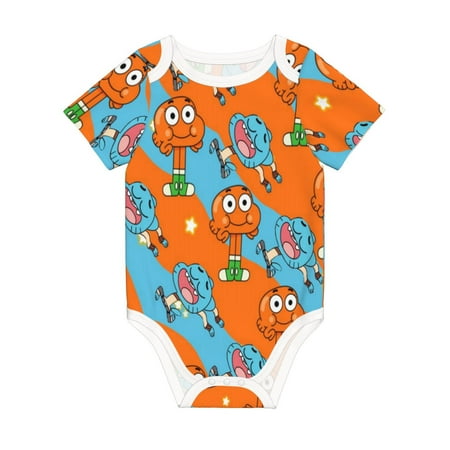 

Amazing World of Gumball Jumpsuit Newborn Baby Bodysuit Infant Outfit 0-24Months Kids Short Clothes