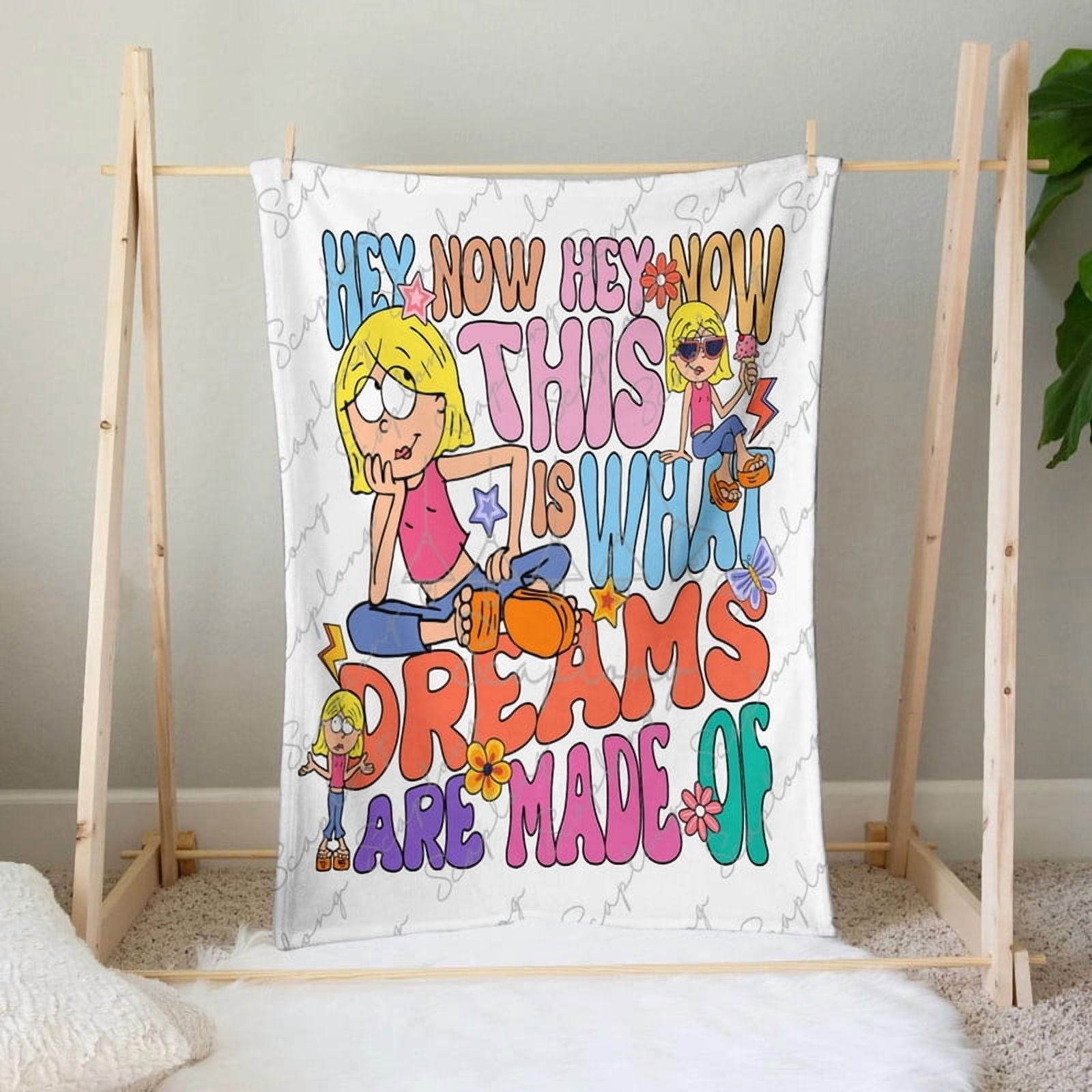 Lizzie Mcguire Banner Throw Blanket Gifts for Fans Lover Girls Boys Women Present Hoodie Him Bed 50"x60"