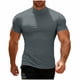 thumbnail image 2 of Blusa y camisa de manga corta con cuello alto para hombre, color liso, informal, a la moda, de manga corta, con cuello alto, capa base, blusa de poliéster para hombre, 2 of 9