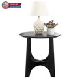 thumbnail image 4 of Hassch Modern Black Round Side Table with Cross-Leg Base & djustable Feet, 25.2” Accent End Table for Living Room, Bedroom, or Dining Room, 4 of 7