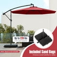 thumbnail image 2 of Demifill 10 Ft Patio Umbrella Offset Cantilever Umbrella with 40 Solar Powered Lights, Offset Patio Umbrella for Outdoor, Red, 2 of 10