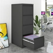 File Cabinet Vertical 4 Drawer with Lock Metal Letter A4 Legal Size
