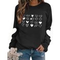 thumbnail image 3 of Valentines Day Long Sleeve Shirts for Women Cute Love Heart Print Graphic Crewneck Pullover Tops Holiday Outfits Sweatshirts, 3 of 9
