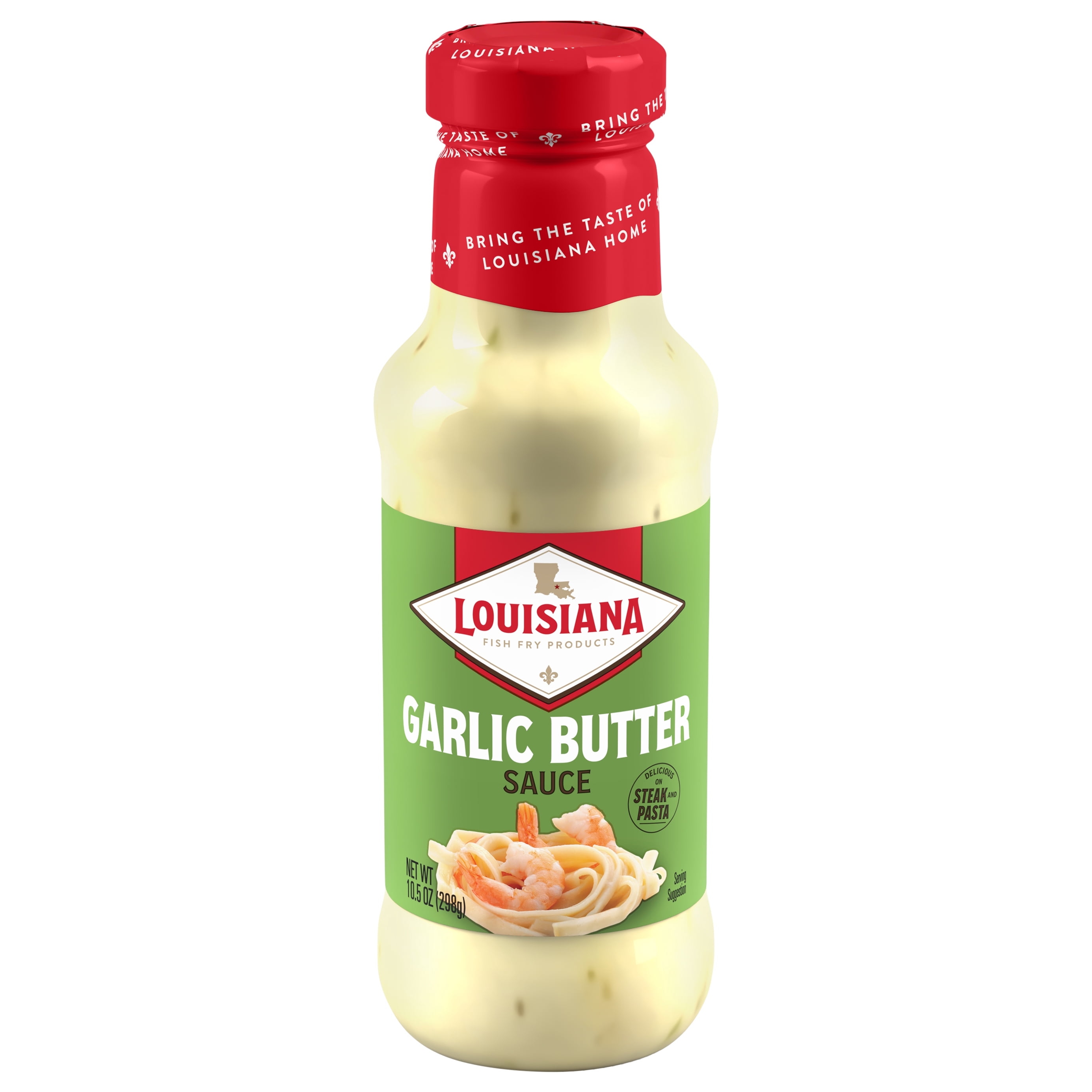 (4 pack) Louisiana Fish Fry Products Louisiana Garlic Butter Sauce 10.5oz Bottle