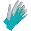 Bob Dale 70-1-210-7 Seamless Knit Teal Blue Nylon Grey Foam Nitrile Palm, Size 7
