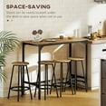 thumbnail image 5 of 5-Piece Counter Height Bar Table and Chairs Set, Bar Table with Stools, Kitchen Table 4 Chairs, Rustic Brown, 5 of 6
