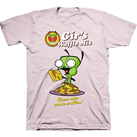 Mens Nickelodeon Invader Zim Shirt - Retro Nick Invader Zim tee - Classic Nick Graphic T-Shirt (Soft Pink, X-Large)