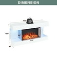 thumbnail image 3 of Mondawe 32" Electric Fireplace wall mounted 3 side fireplace with Adjustable LED Flame & Remote Control, 3 of 11