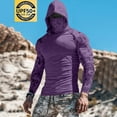 thumbnail image 3 of Men's Sun Protection Top Hooded Lightweight Breathable UV Protection Quick Dry Pullover Long Sleeve Summer Top, 3 of 4