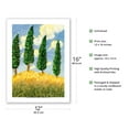 thumbnail image 2 of Touch the Sky - Tuscany Italy - Italian Cypress Trees - From an Original Watercolor Painting by Robin Wethe Altman - Bamboo Fine Art 290gsm Paper (Unframed) 12x16in, 2 of 4