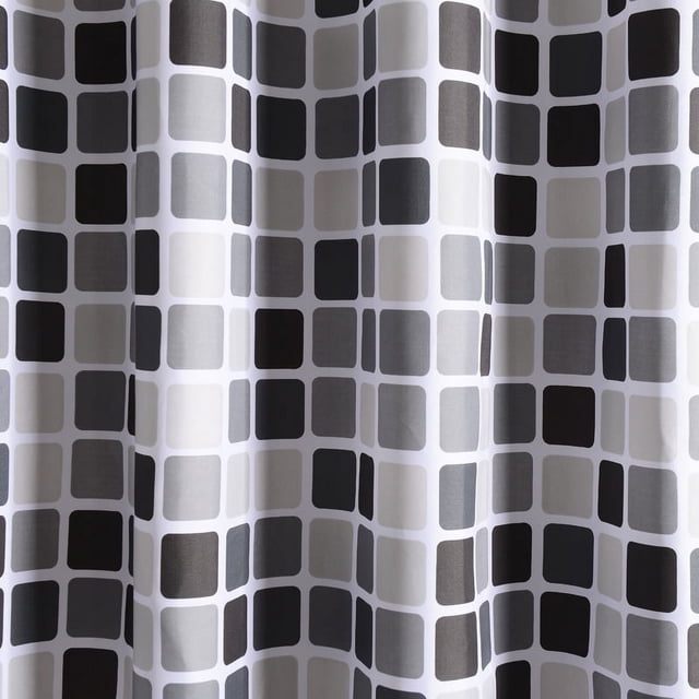 Cortina de ducha de poliéster impermeable en cortina de baño de invierno, cortina de baño simple con impresión 100*200cm(No incluye barras de cortina)