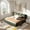 Green, variant on King Size Luxury Upholstered Platform Bed with Oversized Padded Backrest and Solid Wood Frame