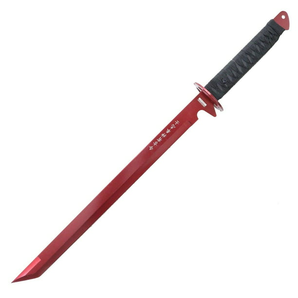 Good Quality 27' Stainless Steel Red Blade Sword with Sheath - Walmart.com
