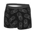 thumbnail image 2 of Balery White Pineapples Men's Boxer Briefs, Soft and Breathable Cotton Underwear with nylon Waistband-Small, 2 of 9