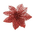 thumbnail image 2 of Leodye 24 Pack Christmas Red Glitter Poinsettia Flowers,Christmas Tree Decorations,Glitzy Poinsettia Bushes Christmas Decorations for Xmas/Holiday/Seasonal/Wedding, 2 of 2