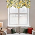 thumbnail image 2 of Summer Lemons Tie Up Valance Curtains for Windows, Kitchen Curtains Window Treatments, Vintage Fruits Green Leaf Botanical Short Window Shades Valances for Bedroom Bathroom Cafe 42"x12", 2 of 8