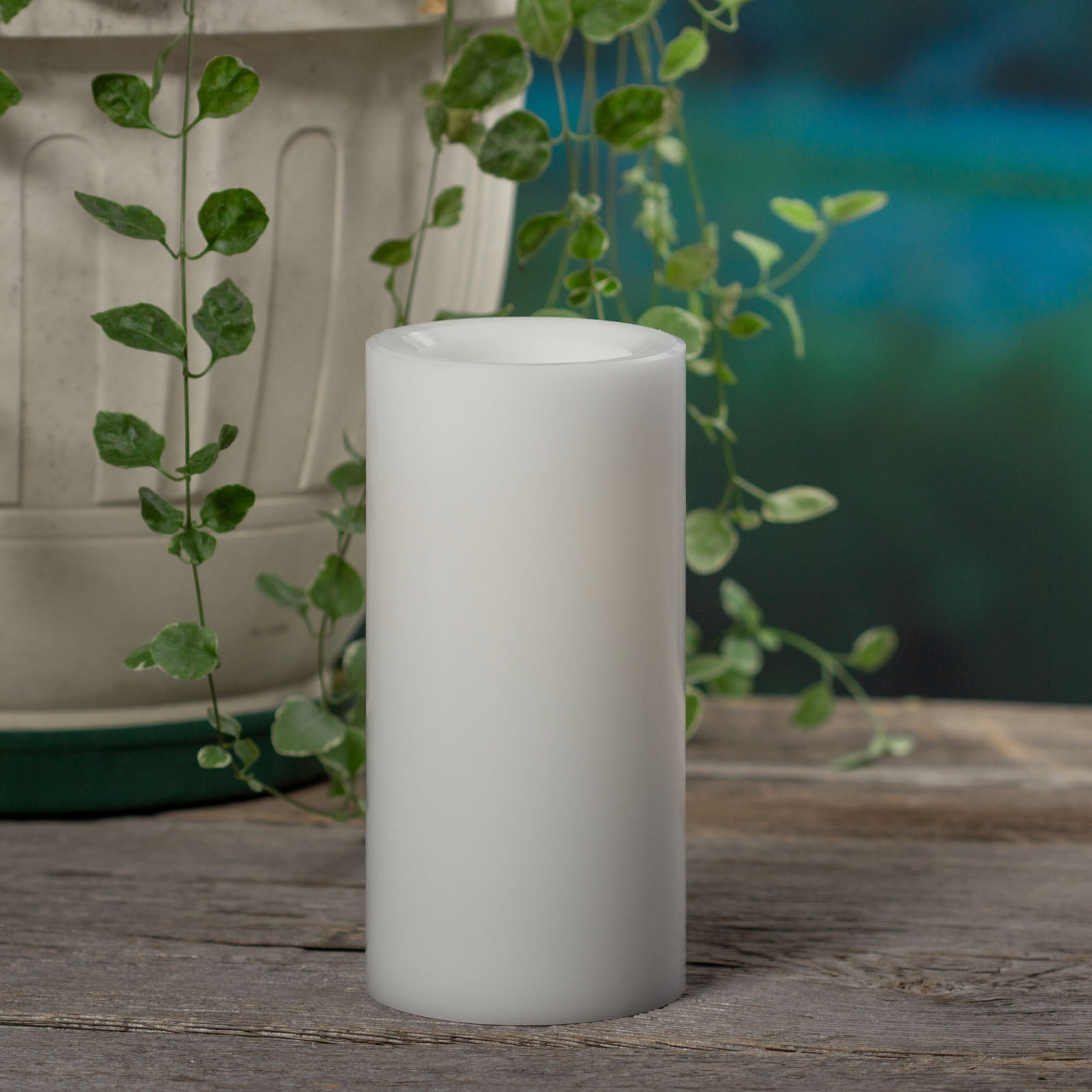 Sterno Home Premier AllWeather Wax Flameless LED Candle, 4” x 8