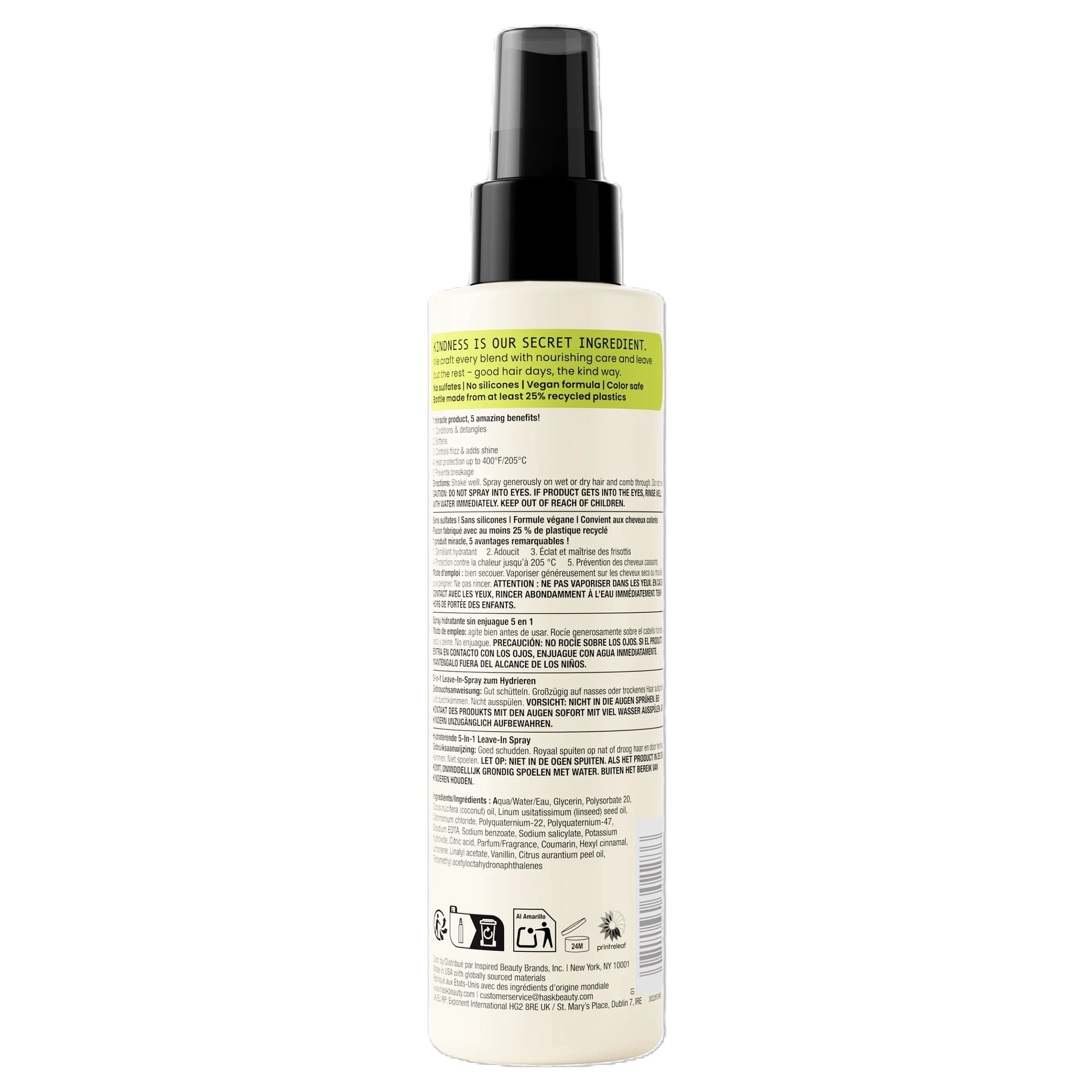 Hask Coconut Oil Nourishing 5-in-1 Leave-In Spray, 6 fl oz