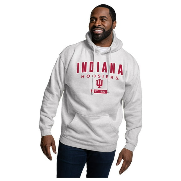 Men's League Collegiate Wear Heather Gray Indiana Hoosiers Essentials 2.0 Fleece Pullover Hoodie