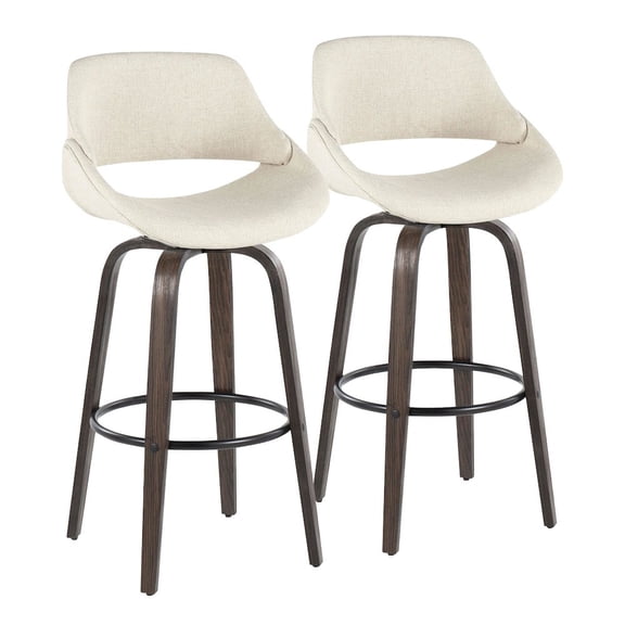 LumiSource Fabrico 30" Fixed-Height Barstool - Set of 2