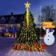 thumbnail image 5 of PLINVON Christmas Tree Light Decorations Solar Powered, Outdoor Chtistmas String Lights with 8 Lighting Modes for Christmas Tree Holiday Decor, Warm white, 5 of 7