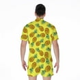 thumbnail image 2 of Pastel Yellow Pineapple Pattern Short Sleeve Men'S Rompers Casual Summer Jumpsuits Outfit, 2 of 4