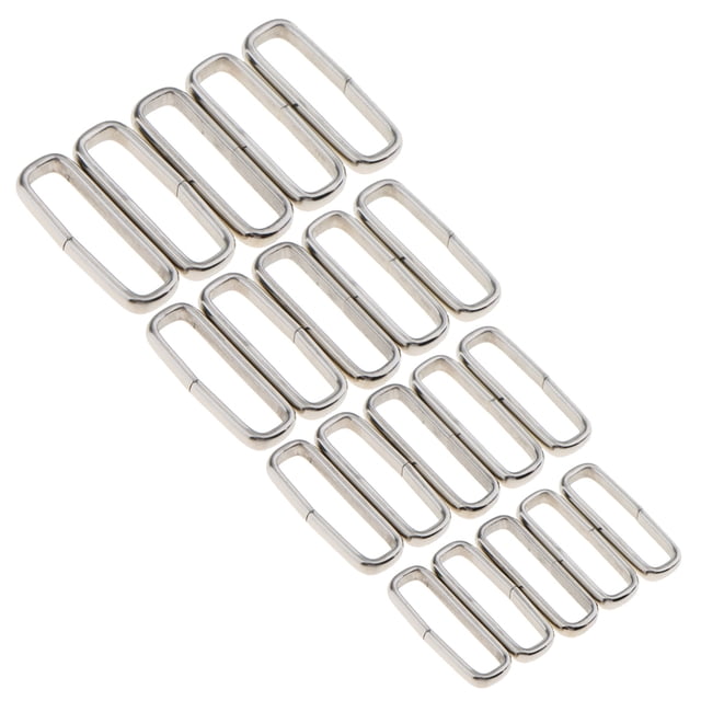 20 Piezas Hebilla de Banda de Reloj de Acero Inoxidable 18 mm para Correa de Nylon Sunnimix Reloj Anillos de retención de hebilla