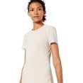 thumbnail image 3 of Anne Klein Womens Side Ruched Basic T-Shirt, Beige, XX-Small, 3 of 4