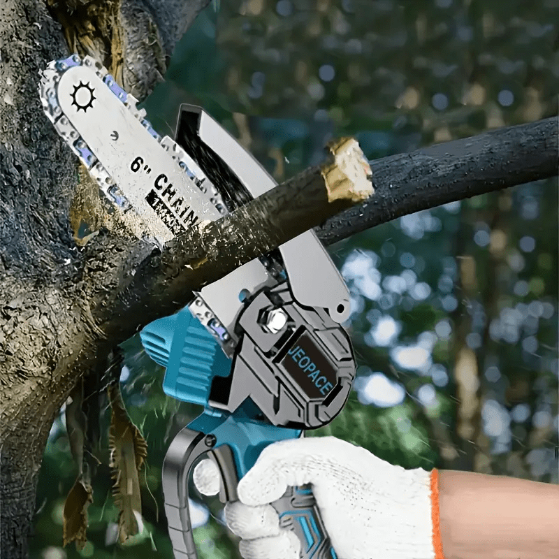 Mini Cordless Saw, 6-inch Handheld Chainsaw, Cordless Mini Electric Saw 6 Inches, Handheld Electric Chainsaw Suitable For Tree Pruning And Cutting, For Use In Yards, Homes, And Gardens.
