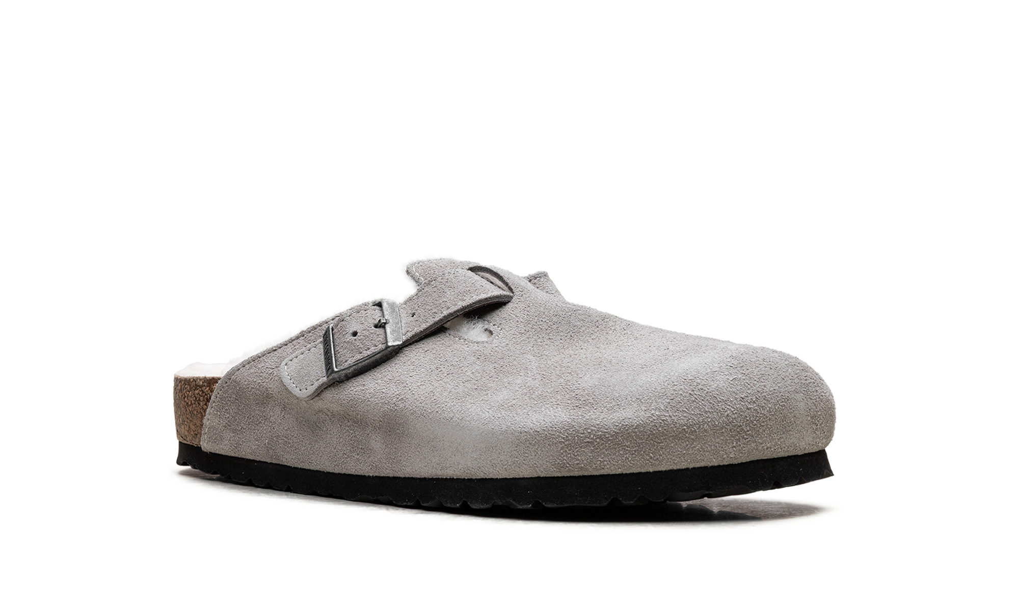 BIRKENSTOCK MENS Boston Shearling Suede Leather "Boston Shearling Stone Coin" 1017650 1017650 from Stadium Goods