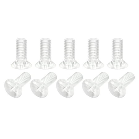 

Uxcell M8x20mm Plastic Phillips Machine Screws PC Flat Head Machine Bolts 10 Pack