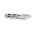 thumbnail image 3 of Solid 14K White Gold Diamond Wedding Band Ring Size 8.5 (.145 cttw.), 3 of 8