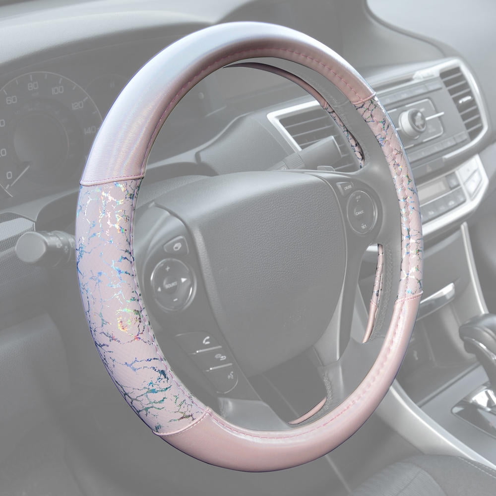 BDK Shiny Sparkly Bling Blingy Glitter Steering Wheel Cover Glossy