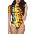 thumbnail image 1 of Fotbe Halloween Fruit Platter Body de Mujer con Cuello Redondo y Mangas Cortas, Sin Mangas Ajustado, Suave, Cómodo y Básico-Large, 1 of 7