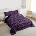 thumbnail image 3 of Feelyou Boho Damask Teen Twin Comforter Sets, Purple Magic Dragon Bedding Set, 2pcs, 3 of 8