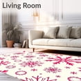 thumbnail image 2 of ODIKA 8'x10' Machine Washable Non-Slip Area Rug, Magical Seasonal Sparkle Starburst Symphony High Traffic Rug with Pad, Pink, 741970, 2 of 8