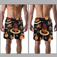 thumbnail image 3 of luoweisi Men's Beach Shorts Quick Dry Swim Trunks with Mesh Lining Thanksgiving Hat S, 3 of 5