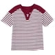 thumbnail image 4 of Hombro Frío Tops Mujeres Cuello en V Manga Corta Fuera Del Hombro Color Sólido Blusa Casual Suave Poliéster Primavera Verano Moda, 4 of 5