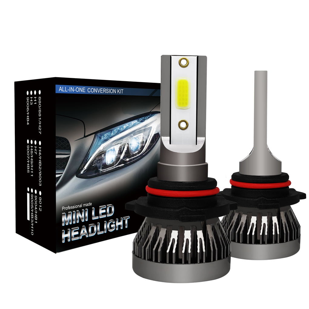 2Pcs H4 9003 200W 20000LM 6000K Car COB LED Conversion Headlight Bulb Hi/Lo Beam
