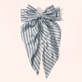 thumbnail image 1 of Pince à Cheveux en Satin Vintage Bowknot Cheveu Femmes, Rayé Gris, 1 of 8