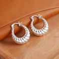thumbnail image 7 of Lancharmed Silver Plated Women's Earrings,Gradual Threaded Rings Earring Birthday Gifts for Women Friendship, 7 of 7