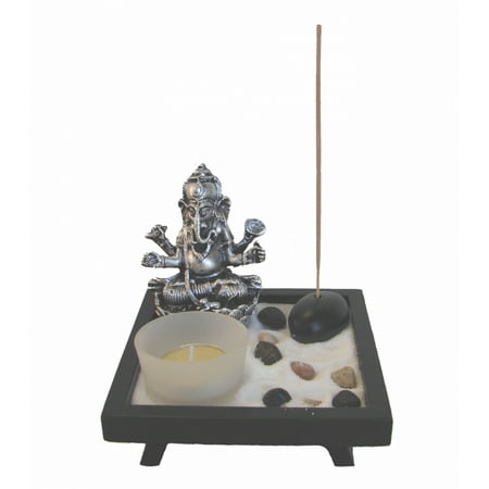 Feng Shui Small Desktop Zen Garden with Ganesh (Best Plant For Office Desk Feng Shui)