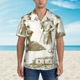 thumbnail image 4 of Daiia Olive Picking Hawaiian Shirt for Men Gentle Cotton Regular Short Sleeve Casual-X-Large, 4 of 9