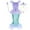 G019-Green-2, variant on Jurebecia Mermaid Princess Dresses for girl up Halloween Ariel Costume up Kids Birthday Party Cosplay Role Play Clothes Tween 130 cm 7-8 Years