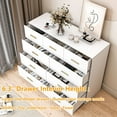 thumbnail image 2 of Ktaxon 9 Drawer Double Dresser Wood Dresser Storage Cabinet Drawer Organizer Chest Of Drawers, White, 2 of 11