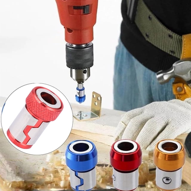 Destornillador 5 Piezas Destornillador Anillo Magnético Accesorios De aleación De Aluminio Antideslizantes Para Puntas De Destornillador 1/4