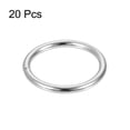 thumbnail image 3 of Uxcell Metal O Ring Non Welded Rings for Hardware DIY Leather Craft Silver Tone 32mm, 3 of 4
