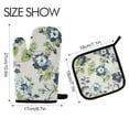 thumbnail image 2 of Yayeee Oven Mitts and Pot Holder Set of 2 Heat Resistant Kitchen Gloves Baking Hot Pad, Light Floral Pattern, 2 of 5