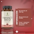 thumbnail image 4 of Vitamina D3 400 UI, frasco con 60 capsulas, 4 of 5